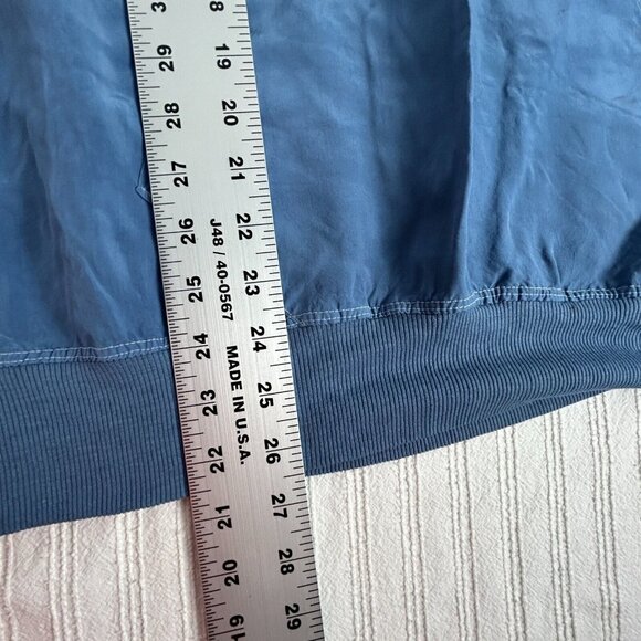 NU Construction Womens Small Blue Short Sleeves Scoop Neck Front Pocket Top - Picture 8 of 8